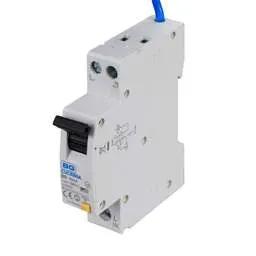Electrical Lighting BG 6A 1P+N 1 Module B Curve 6kA 30mA Type A Compact RCBO - Electrical Lighting BG 6A 1P+N 1 Module B Curve 6kA 30mA Type A Compact RCBO