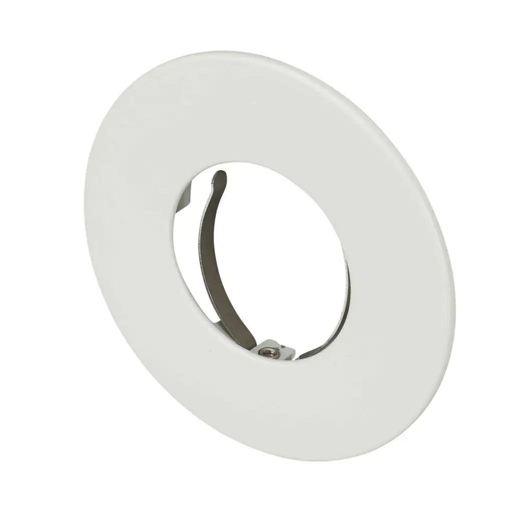 White round LED downlight bezel with spring clip for ceiling lighting installation
