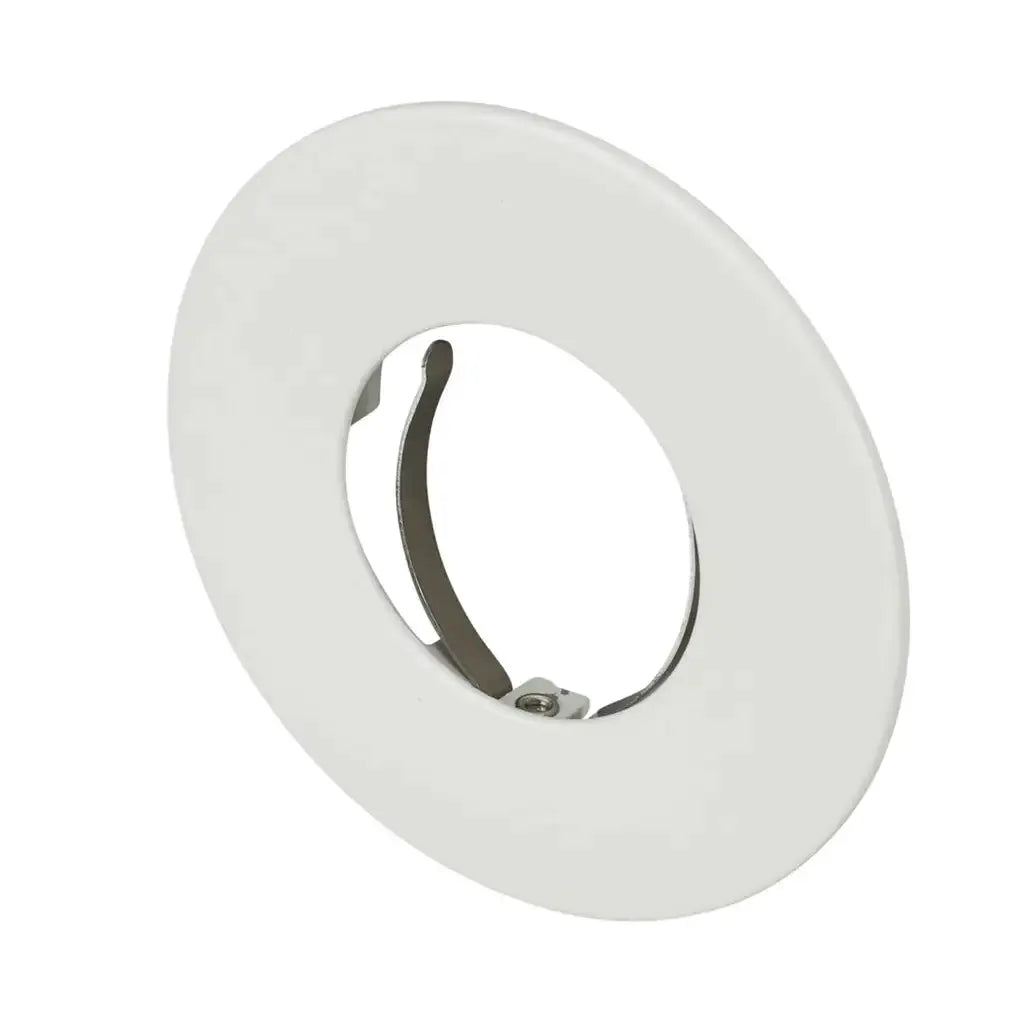 White round LED downlight bezel with spring clip for ceiling lighting installation