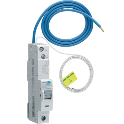 Single pole B-curve 10kA Type A RCBO circuit breaker with attached cables