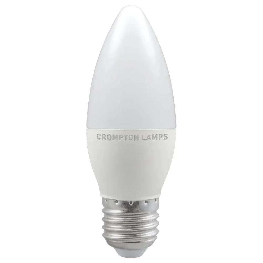 LED candle light bulb E27 base, 5.5W, 2700K warm white, energy-saving lighting