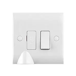 saxby cruved edge Curved Edge 13A Switched Fused Spur Unit with Flex Outlet - saxby cruved edge Curved Edge 13A Switched Fused Spur Unit with Flex Outlet