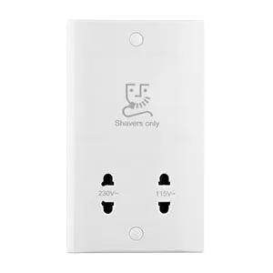 saxby cruved edge Curved Edge Dual Voltage Shaver Socket - saxby cruved edge Curved Edge Dual Voltage Shaver Socket