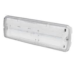 EMERGECNY LIGHTING Fusion 2.3W LED Maintained Self Test Bulkhead with Legends - EMERGECNY LIGHTING Fusion 2.3W LED Maintained Self Test Bulkhead with Legends