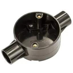 Centaur 20mm PVC Conduit Through Box Black