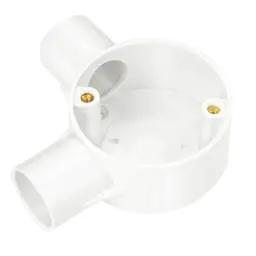 Centaur 25mm PVC Conduit Angle Box White