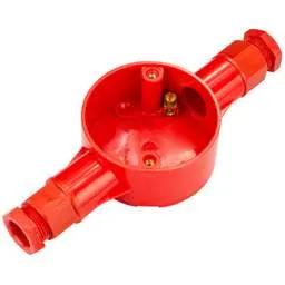 Centaur 20mm PVC Conduit Through Box Red with Glands