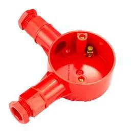 Centaur 20mm PVC Conduit Angle Box Red with Glands