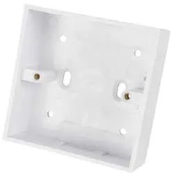 back box Centaur 1 Gang 32mm PVC Surface Box Square Corners White - Back Box back box Centaur 1 Gang 32mm PVC Surface Box Square Corners White Back Box