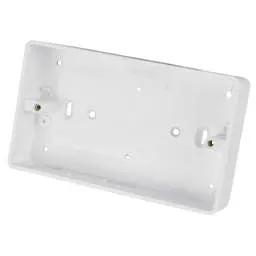back box Centaur 2 Gang 32mm PVC Surface Box Round Corners with 20mm KO White - Back Box back box Centaur 2 Gang 32mm PVC Surface Box Round Corners with 20mm KO White Back Box