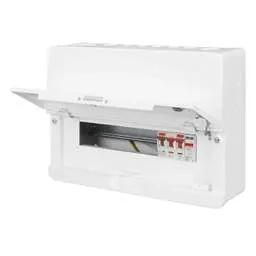 Electrical Lighting Contactum 10 Way 100A Isolator Incomer Metal Clad Consumer Unit with Type 2 SPD - Electrical Lighting Contactum 10 Way 100A Isolator Incomer Metal Clad Consumer Unit with Type 2 SPD