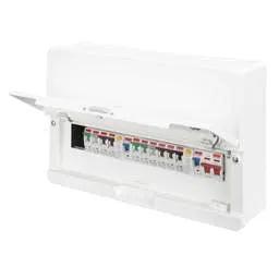 Electrical Lighting Contactum 12 Way Dual 100A Type A RCD High Integ Metal Clad Consumer Unit with 10 x MCBs - Electrical Lighting Contactum 12 Way Dual 100A Type A RCD High Integ Metal Clad Consumer Unit with 10 x MCBs
