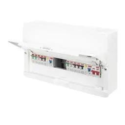 Electrical Lighting Contactum 14 Way Dual 100A Type A RCD High Integ Metal Clad Consumer Unit with 10 x MCBs - Electrical Lighting Contactum 14 Way Dual 100A Type A RCD High Integ Metal Clad Consumer Unit with 10 x MCBs