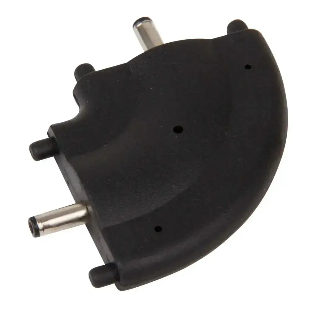 Black LED lighting connector with metal pins for electrical installation