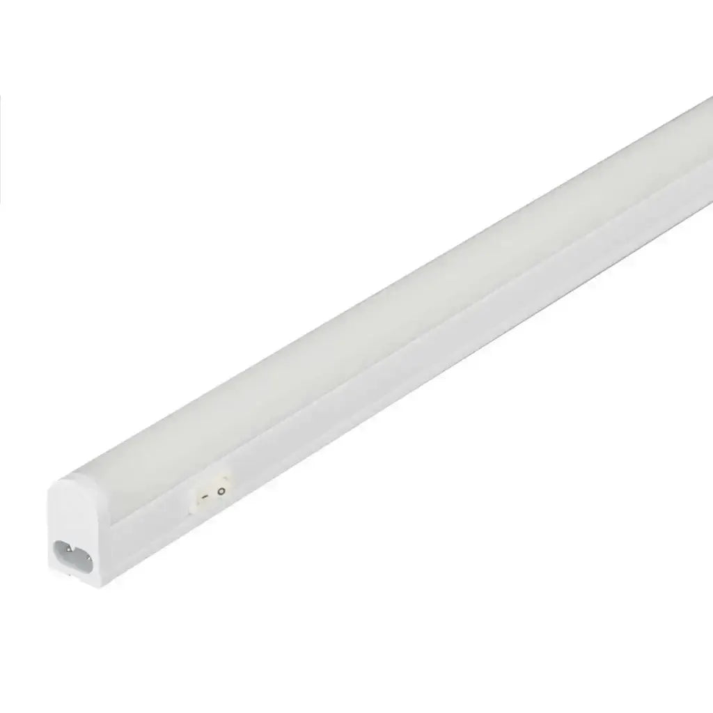 Slim white LED batten light for modern indoor electrical lighting