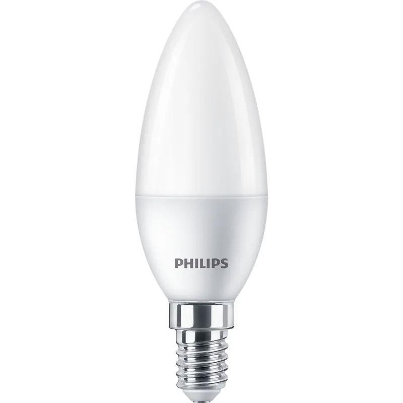 LED candle light bulb with screw base and frosted finish for home lighting