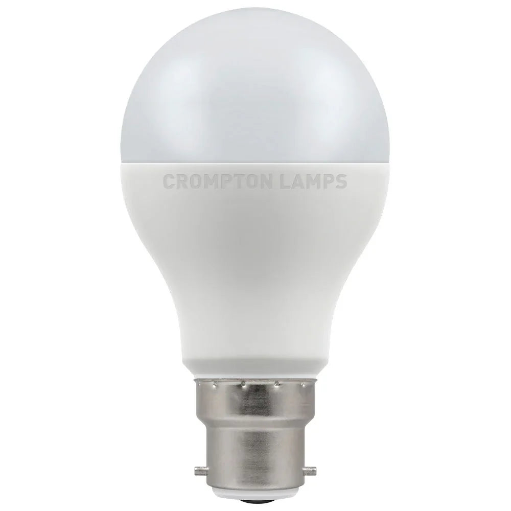 LED light bulb with bayonet cap B22 base, white thermal plastic body, for home lighting