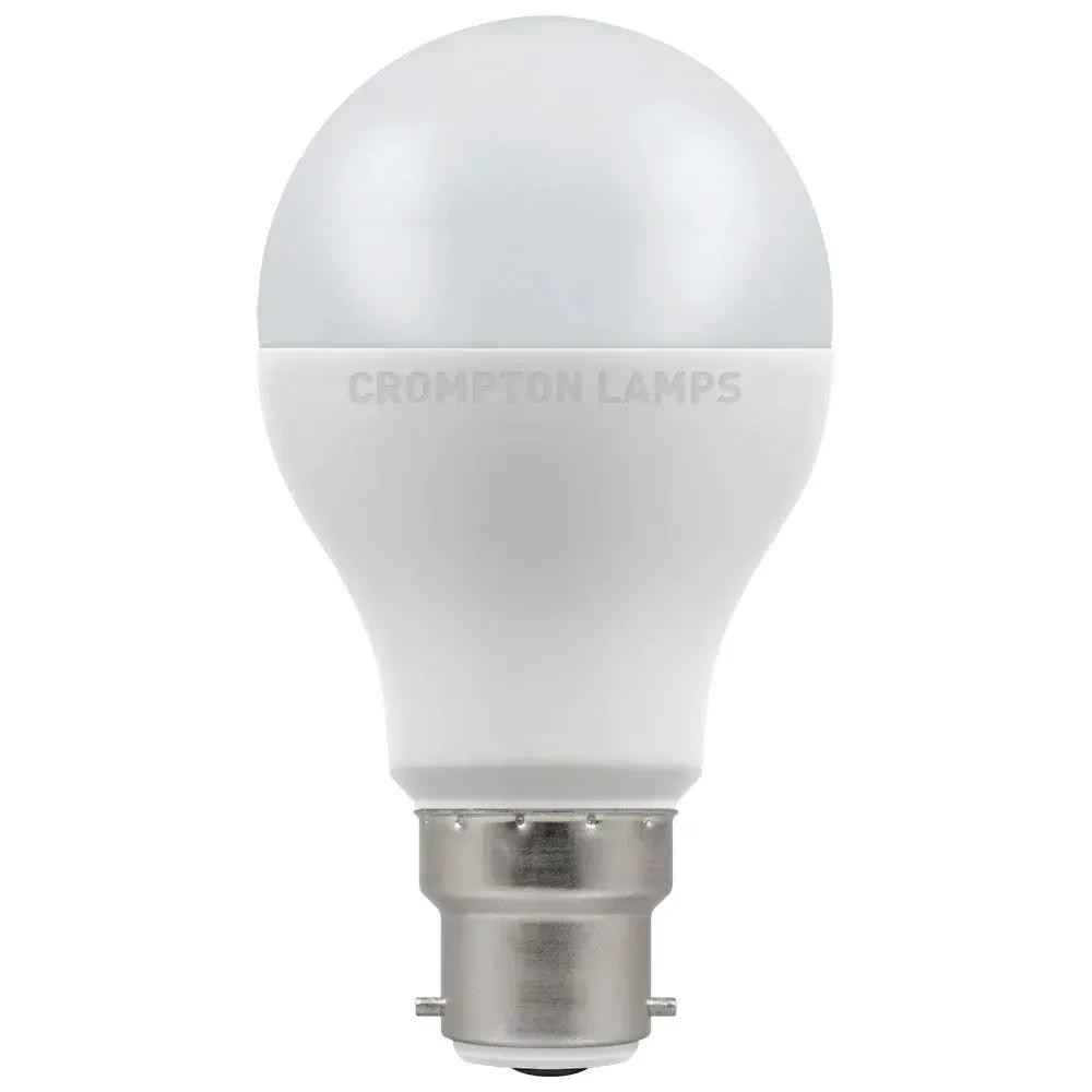 LED light bulb with bayonet cap B22 base, white thermal plastic body, for home lighting