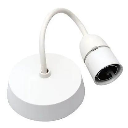 White flexible lamp holder fitting for LED lighting and electrical accessories