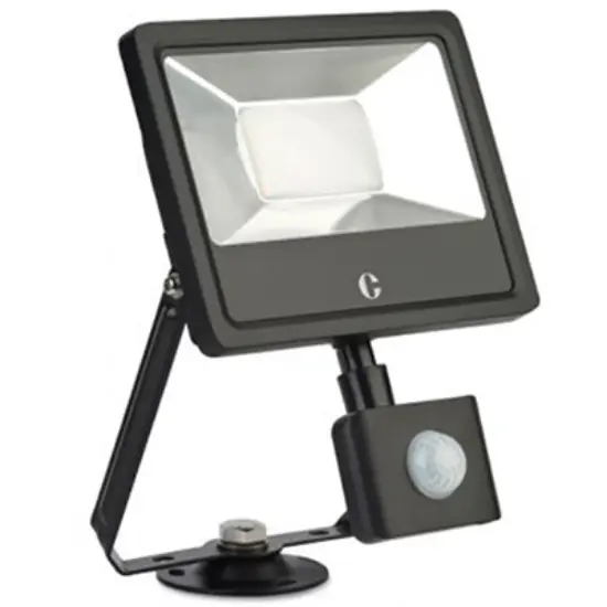 20W LED colour switchable floodlight with motion sensor for outdoor lighting