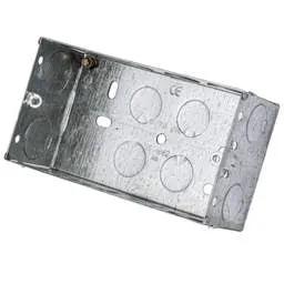 back box Deta 2 Gang 47mm Flush Metal Knockout Box (Sold in 1's) - back box Deta 2 Gang 47mm Flush Metal Knockout Box (Sold in 1's)