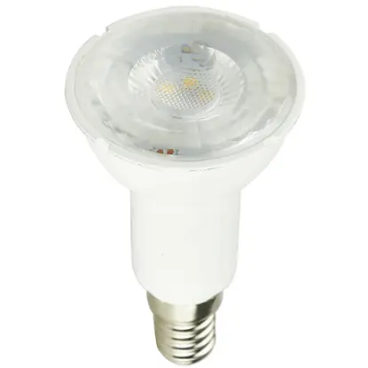 PAR16 LED light bulb with E14 screw base, clear lens, energy-saving lighting