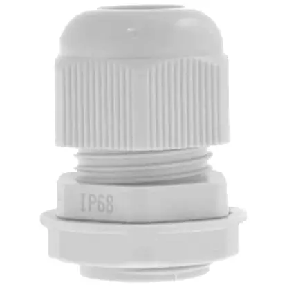 White nylon 32mm cable gland IP68, electrical wiring accessory for lighting installations