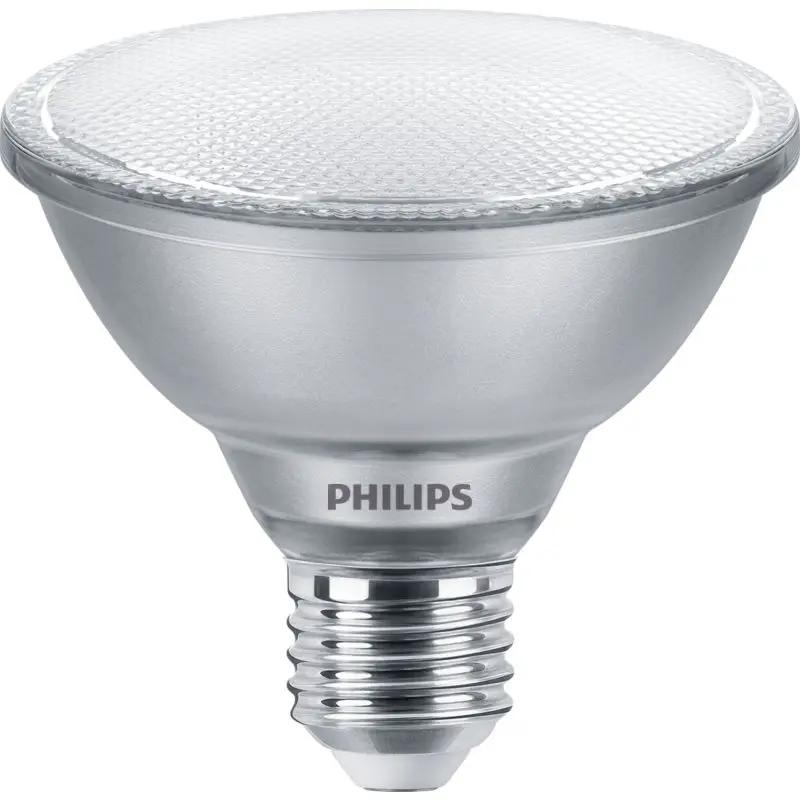 LED PAR30S 75W warm white spotlight bulb with E27 screw base, textured glass lens