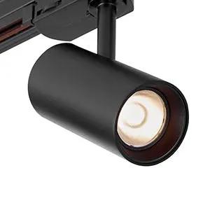 Black LED track spotlight for modern home or business lighting