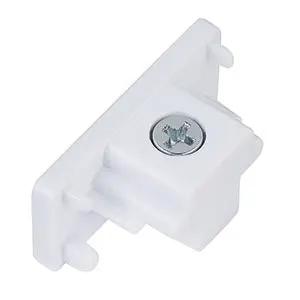 White plastic LED lighting accessory with mounting screw for electrical installations