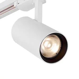 White LED track light fitting for modern interior lighting
