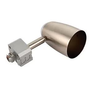Brushed metal LED spotlight fitting for modern interior lighting