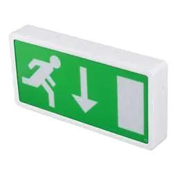 EMERGECNY LIGHTING Eterna 4W LED Maintained Emergency Exit Box Sign with Down Arrow Legend - EMERGECNY LIGHTING Eterna 4W LED Maintained Emergency Exit Box Sign with Down Arrow Legend