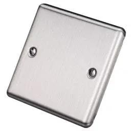 eurolite Eurolite 1 Gang Blank Plate Satin Stainless Steel - eurolite Eurolite 1 Gang Blank Plate Satin Stainless Steel