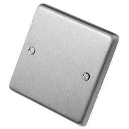 eurolite Eurolite 1 Gang Blank Plate Polished Stainless Steel - eurolite Eurolite 1 Gang Blank Plate Polished Stainless Steel