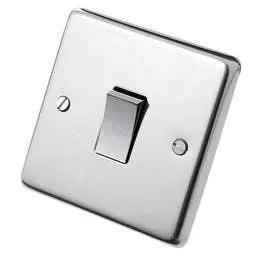 eurolite Eurolite 20A DP Switch Polished Stainless Steel - eurolite Eurolite 20A DP Switch Polished Stainless Steel