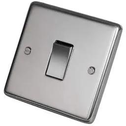 eurolite Eurolite 20A 1 Gang Intermediate Switch Polished Stainless Steel - eurolite Eurolite 20A 1 Gang Intermediate Switch Polished Stainless Steel