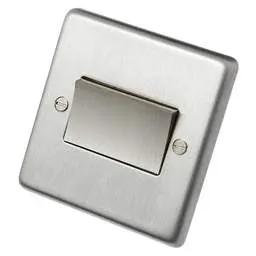 eurolite Eurolite 6A Triple Pole Fan Isolator Switch Satin Stainless Steel - eurolite Eurolite 6A Triple Pole Fan Isolator Switch Satin Stainless Steel