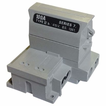 100A Series 7 grey electrical fuse for 415V wiring, suitable for UK electrical installations