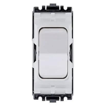 White retractive grid light switch module for electrical wiring accessories