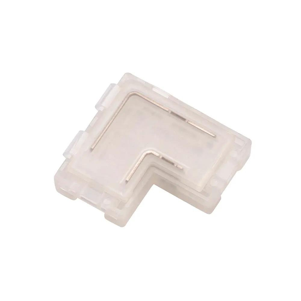 LED strip light connector L-shape for lighting wiring and installation
