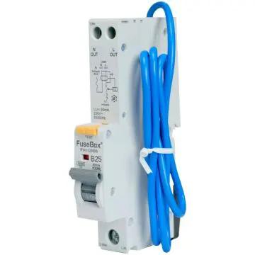 Fusebox RCBO Fusebox RCBO 25A Type A Single Pole 10kA RTA102530B - Fusebox RCBO Fusebox RCBO 25A Type A Single Pole 10kA RTA102530B