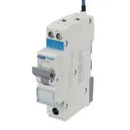 Electrical Lighting Hager 10A 1P+N 1 Module Bidirectional C Curve 6kA 30mA Type A RCBO - Electrical Lighting Hager 10A 1P+N 1 Module Bidirectional C Curve 6kA 30mA Type A RCBO