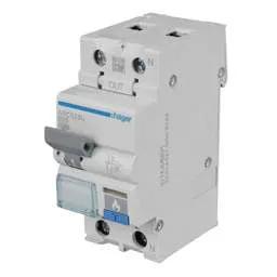 Electrical Lighting Hager 25A 1P+N 2 Module B Curve 10kA 30mA Type A AFDD Combined MCB - Electrical Lighting Hager 25A 1P+N 2 Module B Curve 10kA 30mA Type A AFDD Combined MCB