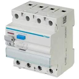 Electrical Lighting Hager 25A 4 Pole 30mA Type A RCD - Electrical Lighting Hager 25A 4 Pole 30mA Type A RCD