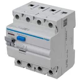 Electrical Lighting Hager 40A 4 Pole 100mA Type A RCD - Electrical Lighting Hager 40A 4 Pole 100mA Type A RCD