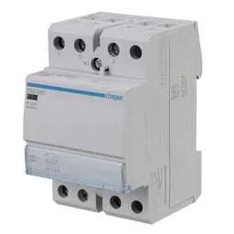 Electrical Lighting Hager 40A 3 Module Contactor 3 NO Contacts - Standard Contactors Electrical Lighting Hager 40A 3 Module Contactor 3 NO Contacts Standard Contactors