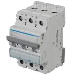 Electrical Lighting Hager 63A Triple Pole 10kA B Curve MCB - Electrical Lighting Hager 63A Triple Pole 10kA B Curve MCB