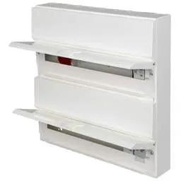 Electrical Lighting Hager 18 + 20 Dual Row Dual RCD Split Load Metal Clad Consumer Unit with Knockouts - Electrical Lighting Hager 18 + 20 Dual Row Dual RCD Split Load Metal Clad Consumer Unit with Knockouts