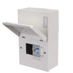 Electrical Lighting Hager 2 Way 40A 30mA Type A RCD Incomer Metal Clad Consumer Unit - Design 10 Electrical Lighting Hager 2 Way 40A 30mA Type A RCD Incomer Metal Clad Consumer Unit Design 10